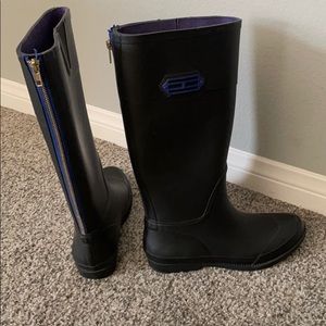 Tall black Tommy Hilfiger Rain boots